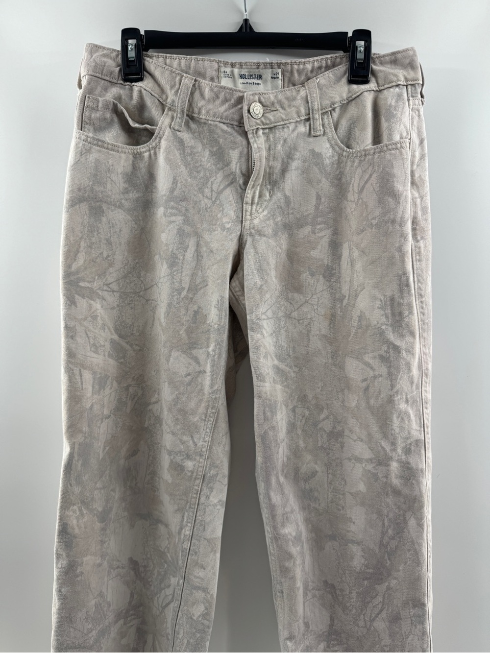Hollister Low Rise Baggy Camo Print Jeans Women's Size 8 - Picture 3 of 9